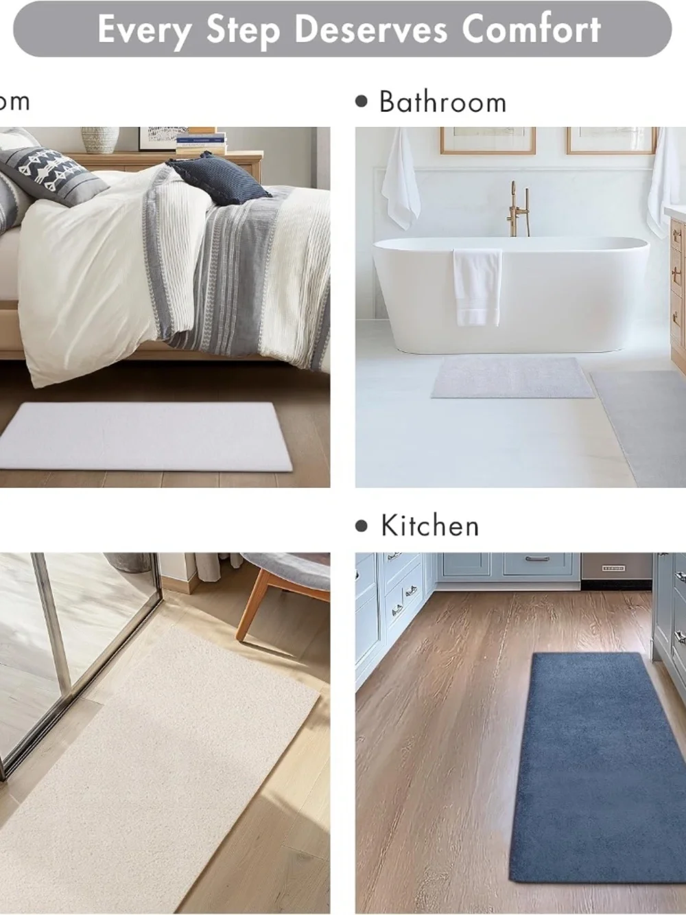 Madison Park Gray Signature Marshmallow Bath Rug | 24